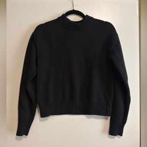 GAP 100% Cotton High Neck Black Sweater XS